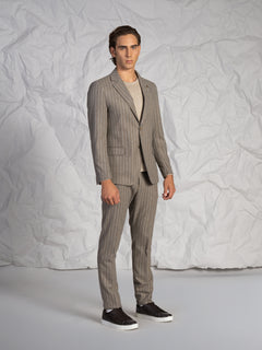 Abito a righe|Colore:Fango