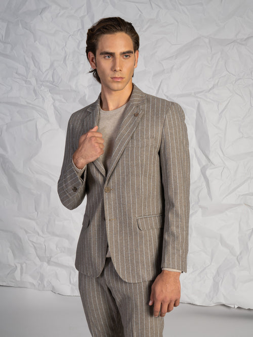 Abito a righe|Colore:Fango