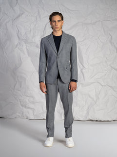 Abito a righe|Colore:Grigio chiaro