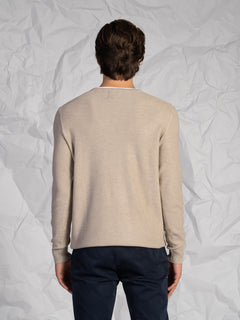 Maglia doppio collo|Colore:Beige