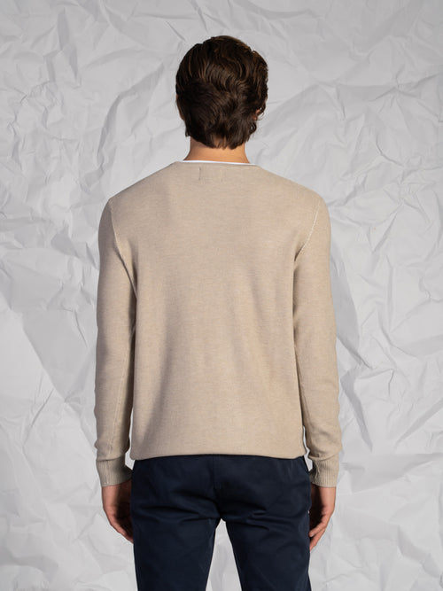 Maglia doppio collo|Colore:Beige