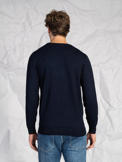 Maglia girocollo rigata|Colore:Blu