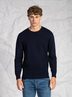 Maglia girocollo rigata|Colore:Blu
