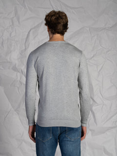 Maglia girocollo rigata|Colore:Grigio