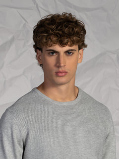 Maglia girocollo rigata|Colore:Grigio