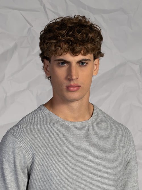Maglia girocollo rigata