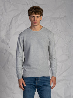 Maglia girocollo rigata|Colore:Grigio