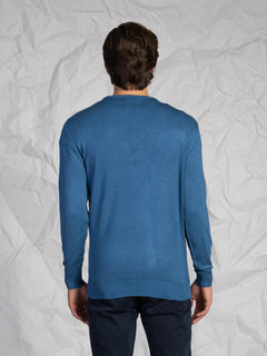 Maglia girocollo rigata|Colore:Cielo