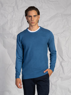 Maglia girocollo rigata|Colore:Cielo