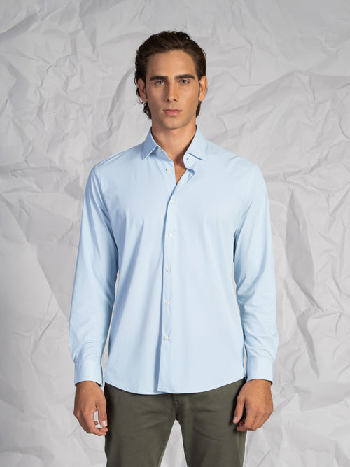 Camicia tessuto tecnico|Colore:Celeste