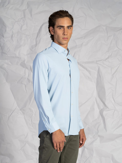 Camicia tessuto tecnico|Colore:Celeste
