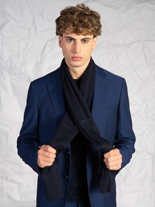 Sciarpa lavorazione liscia|Colore:Blu