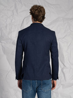 Giacca in maglia|Colore:Blu