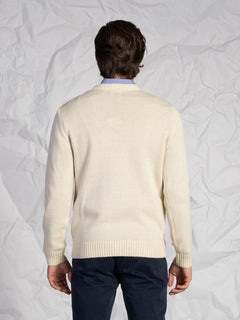 Maglia girocollo intrecciata|Colore:Beige