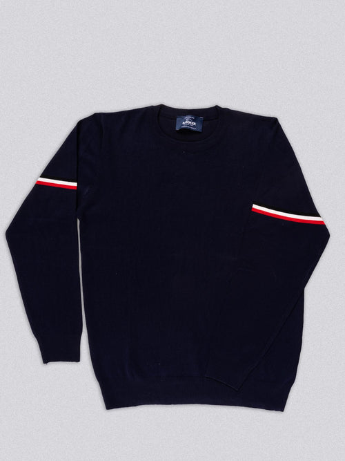 Maglia girocollo in viscosa|Colore:Blu