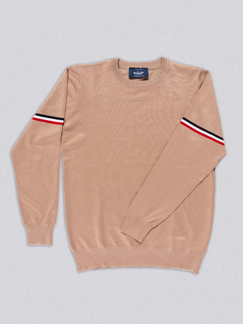 Maglia girocollo in viscosa|Colore:Beige scuro