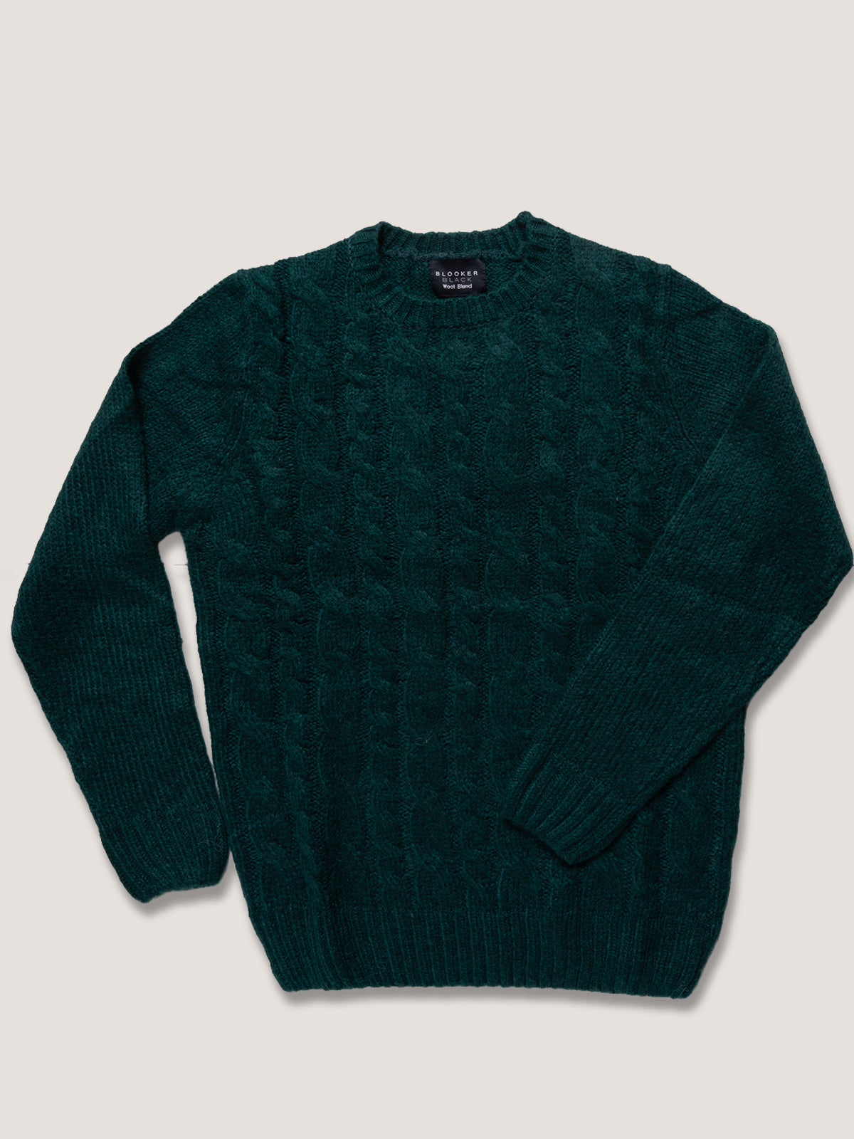 Maglia girocollo con treccia|Colore:Menta