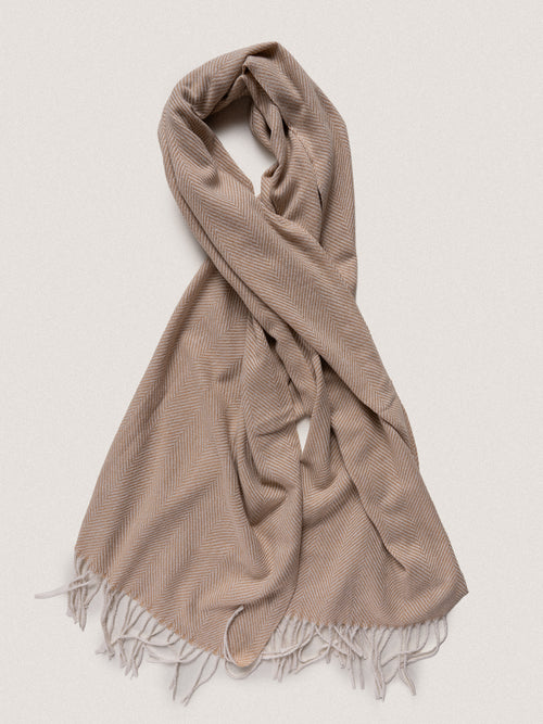 Sciarpa con frange|Colore:Beige
