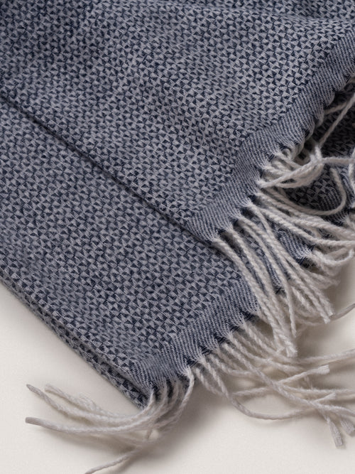 Sciarpa con frange|Colore:Blu