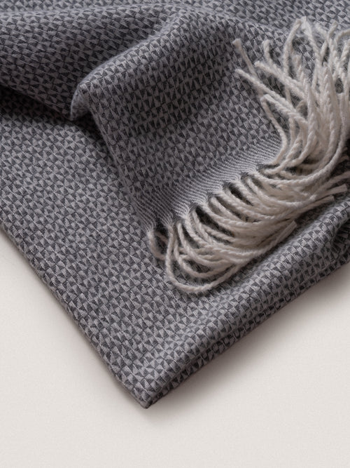 Sciarpa con frange|Colore:Grigio