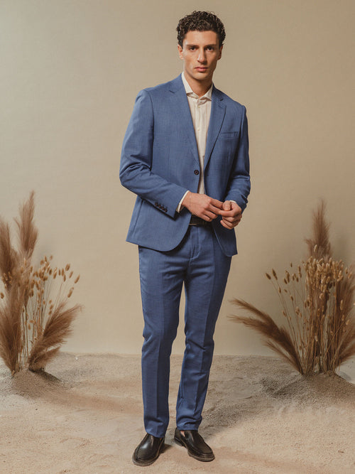 Abito uomo in tessuto misto|Colore:Blu