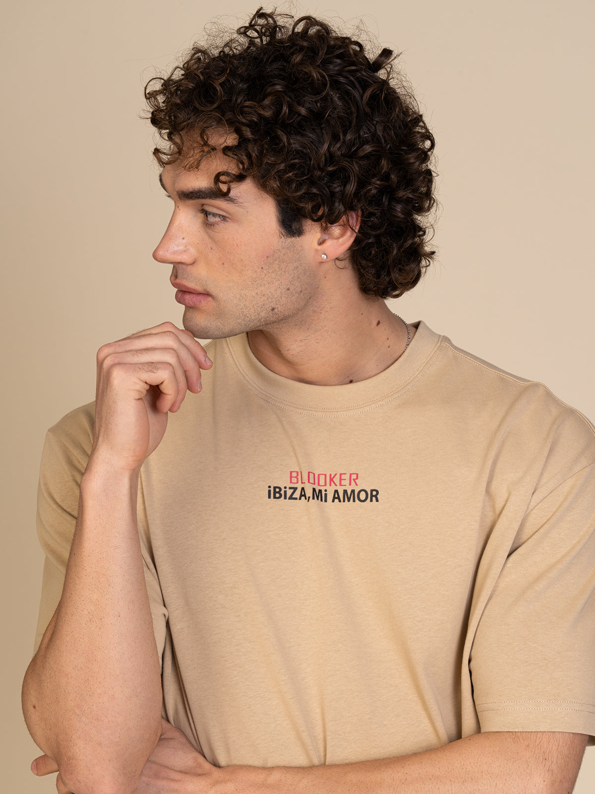 T-Shirt con stampa|Colore:Beige