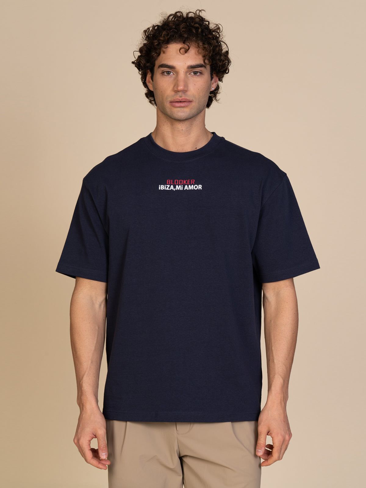 T-Shirt con stampa|Colore:Blu