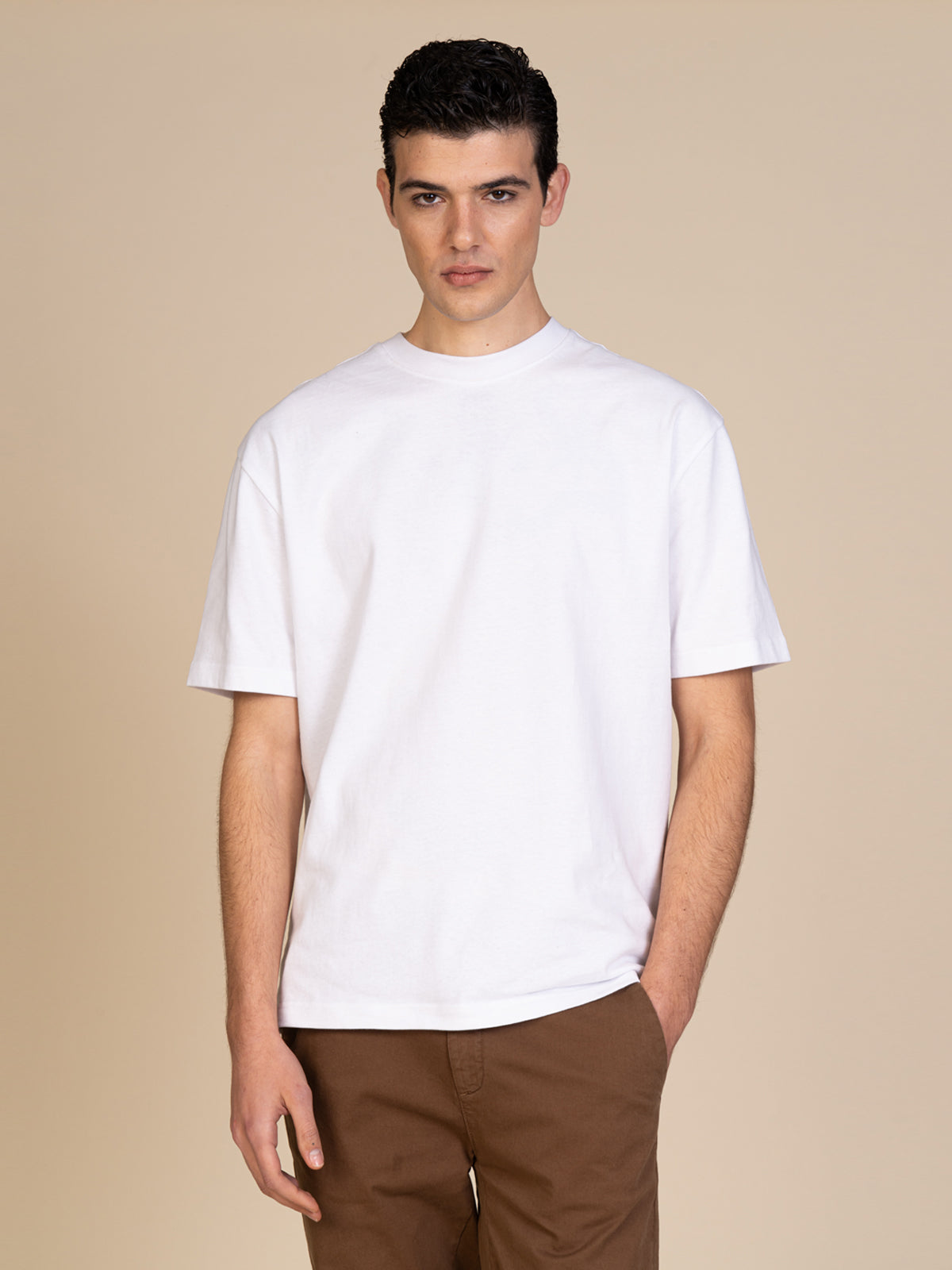 T-Shirt tinta unita|Colore:Bianco