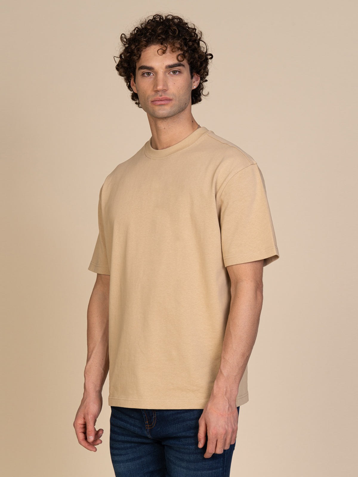 T-Shirt tinta unita|Colore:Beige