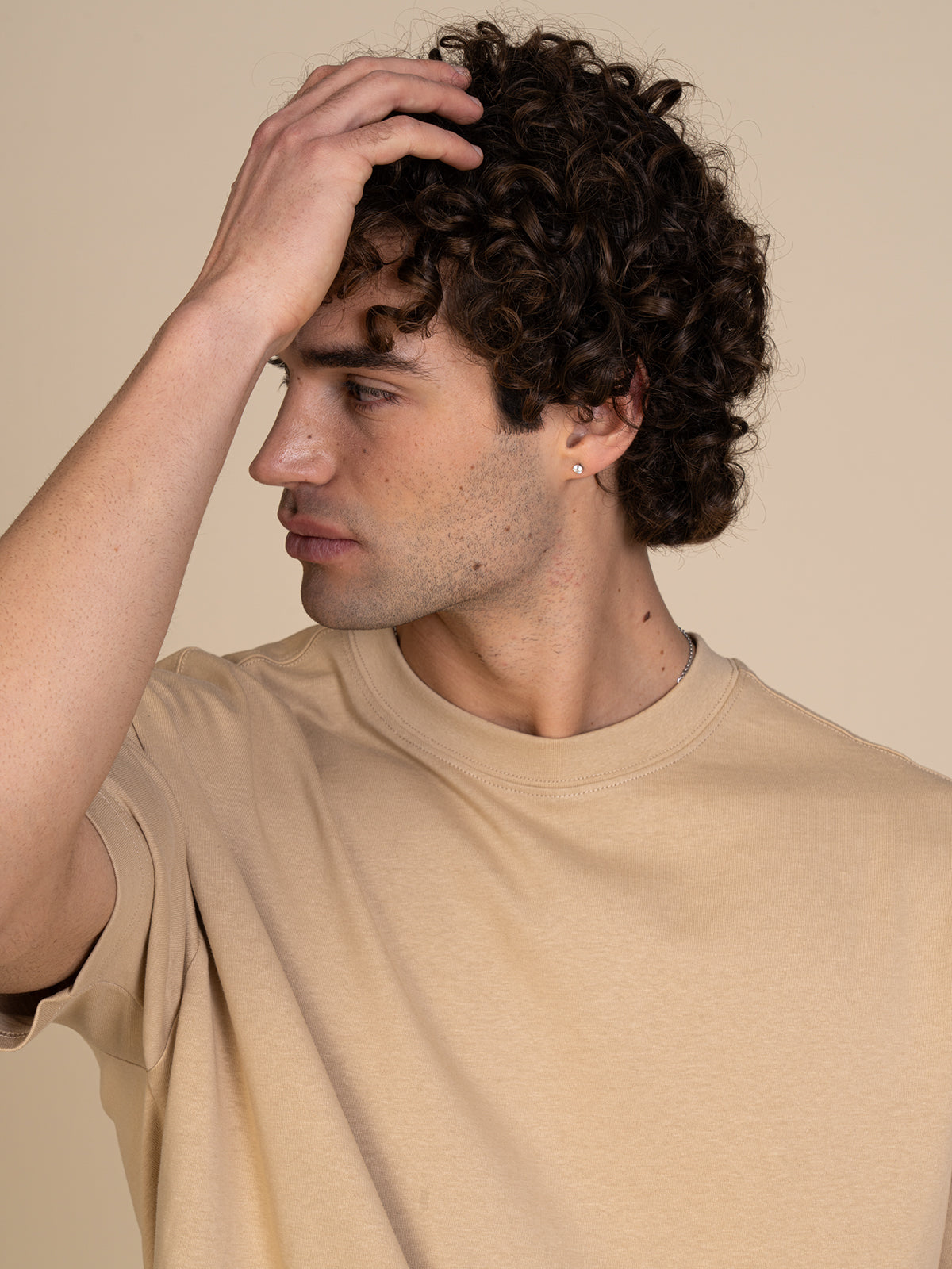 T-Shirt tinta unita|Colore:Beige