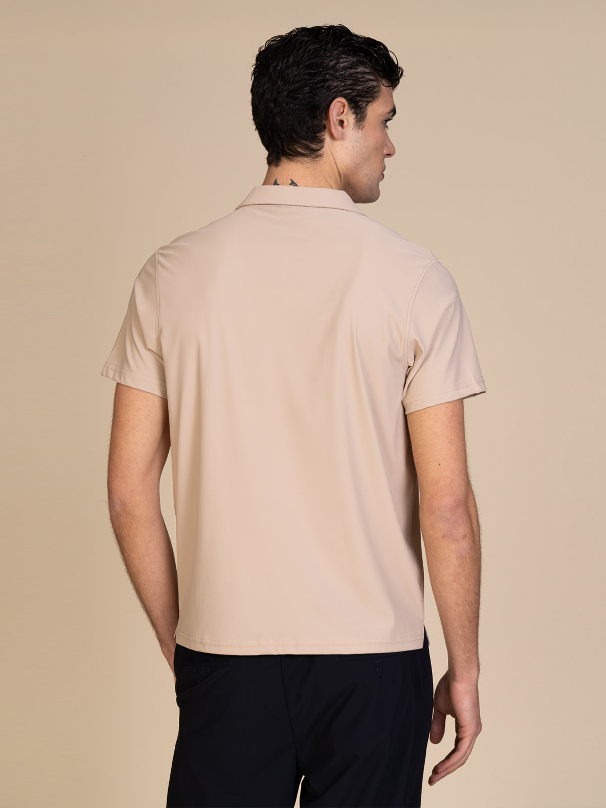 Polo in tessuto liscio|Colore:Beige