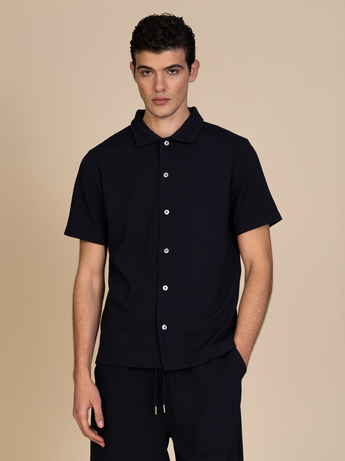 Camicia mezza manica |Colore:Blu