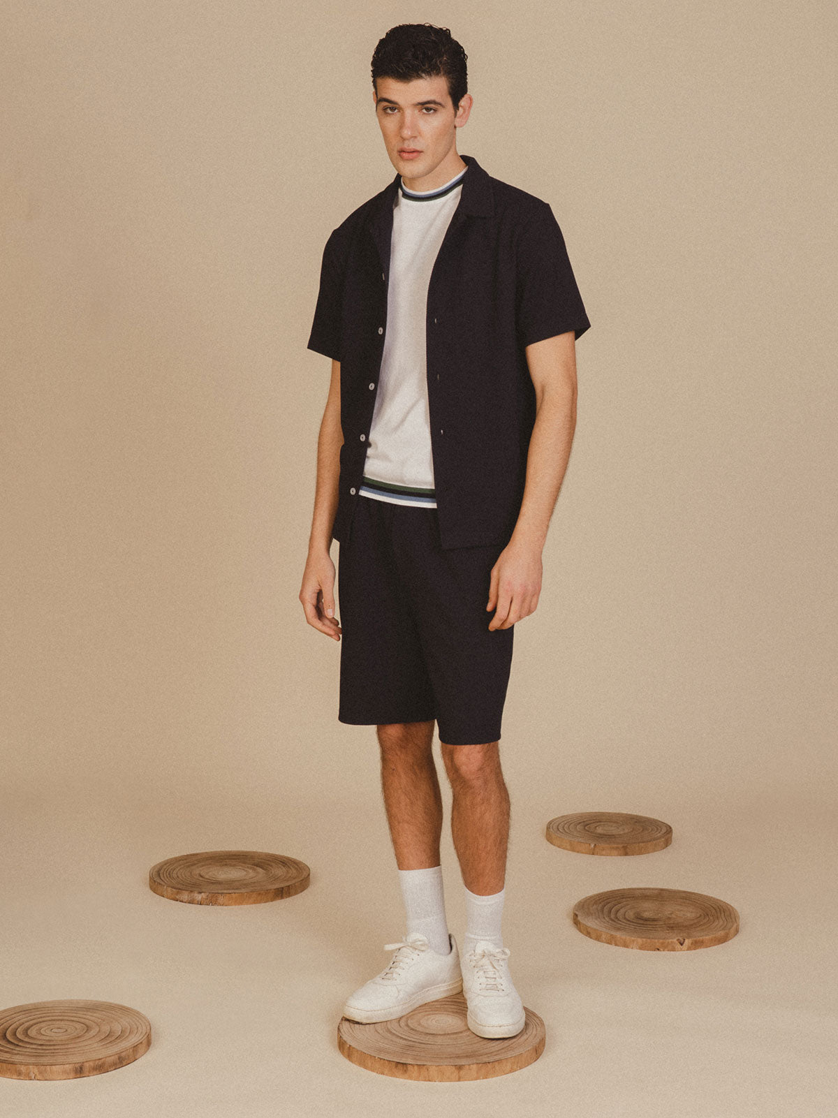 Bermuda in felpa|Colore:Blu