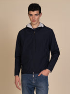 Giubbotto reversibile con cappuccio|Colore:Blu