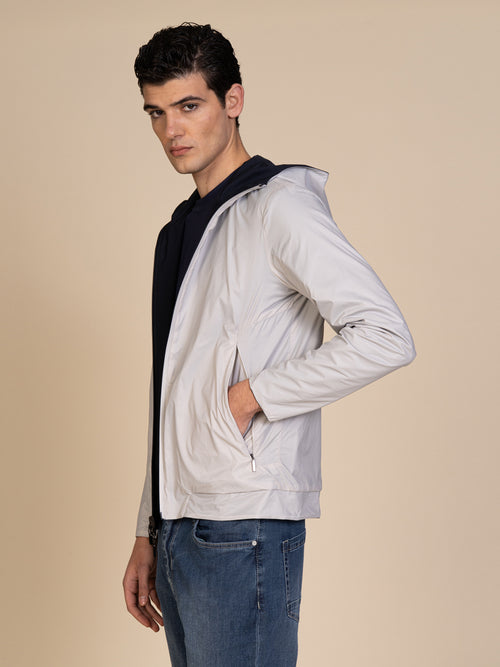 Giubbotto reversibile con cappuccio|Colore:Blu