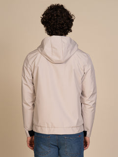 Giubbotto reversibile con cappuccio|Colore:Light beige