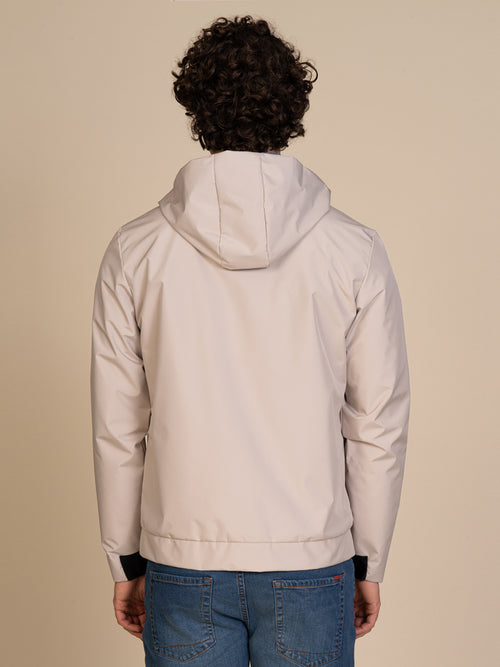 Giubbotto reversibile con cappuccio|Colore:Light beige