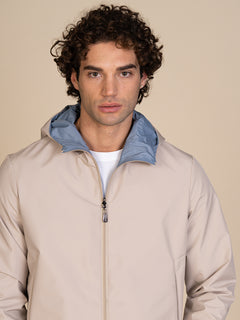 Giubbotto reversibile con cappuccio|Colore:Light beige