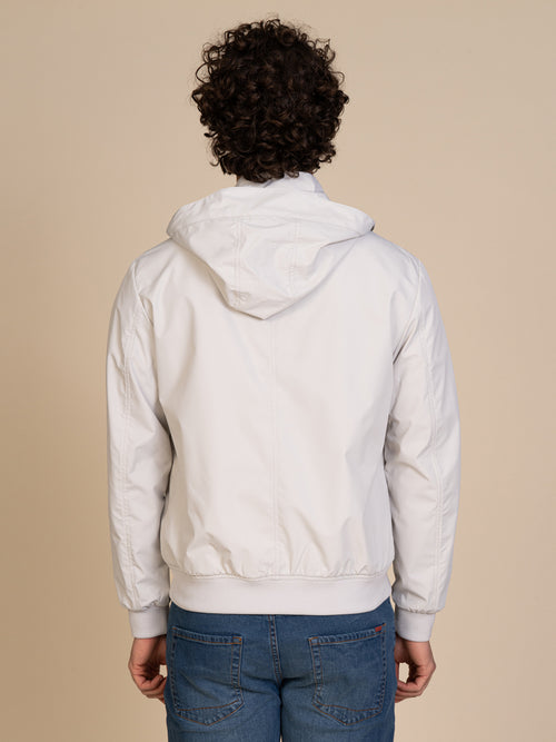 Giubbotto bomber con cappuccio|Colore:Ghiaccio