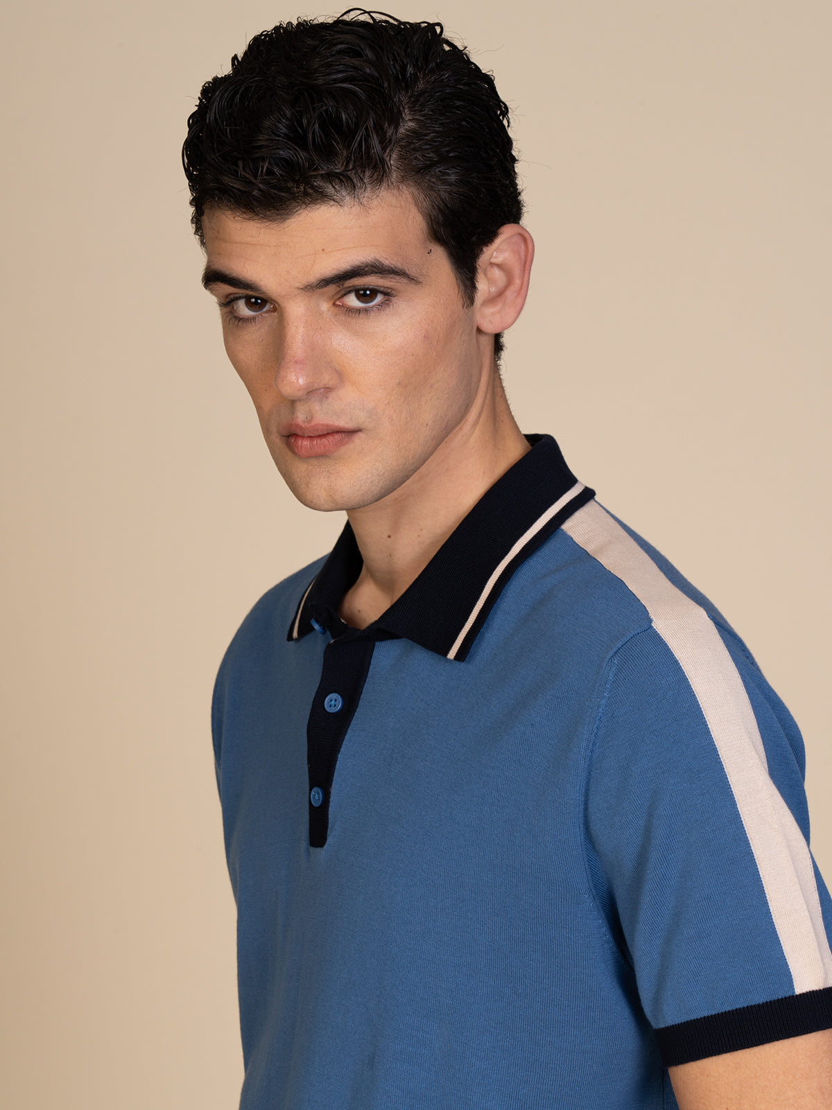 Polo in maglia|Colore:Jeans