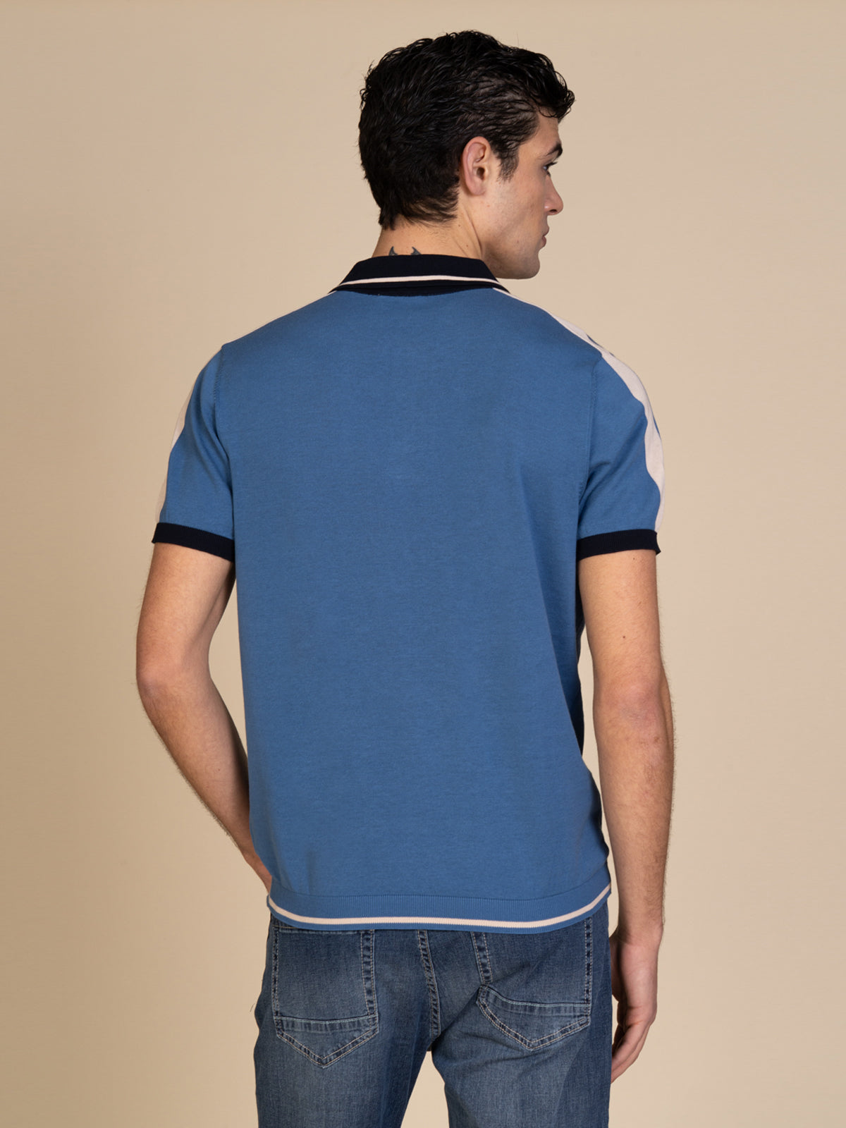 Polo in maglia|Colore:Jeans