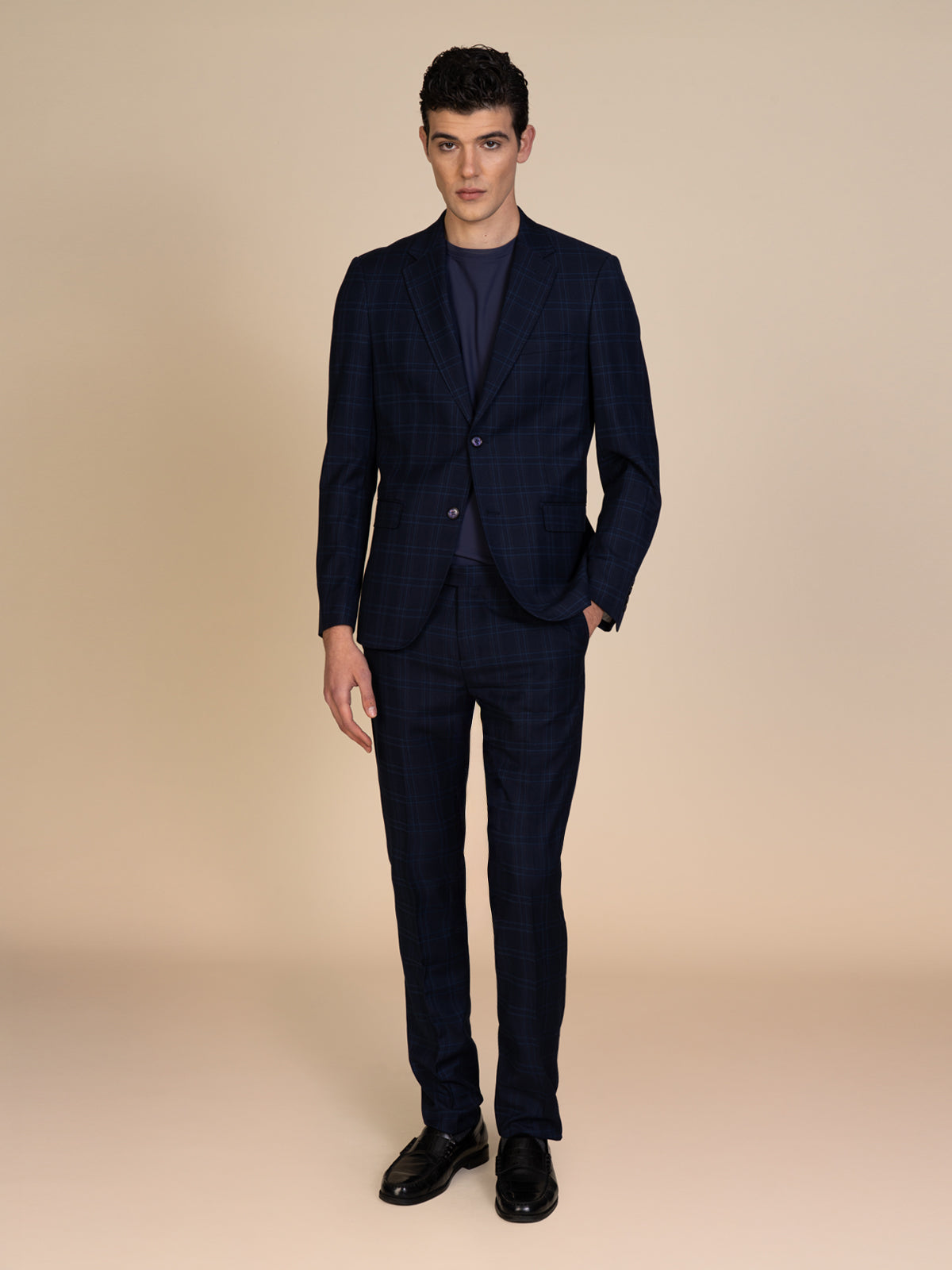 Abito Uomo a quadri|Colore:Blu