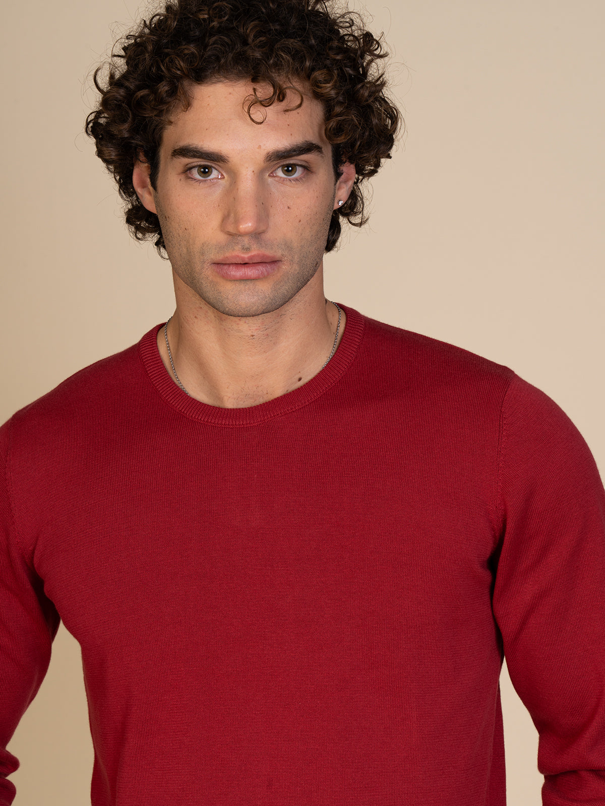 Maglia basic girocollo |Colore:Ciliegia