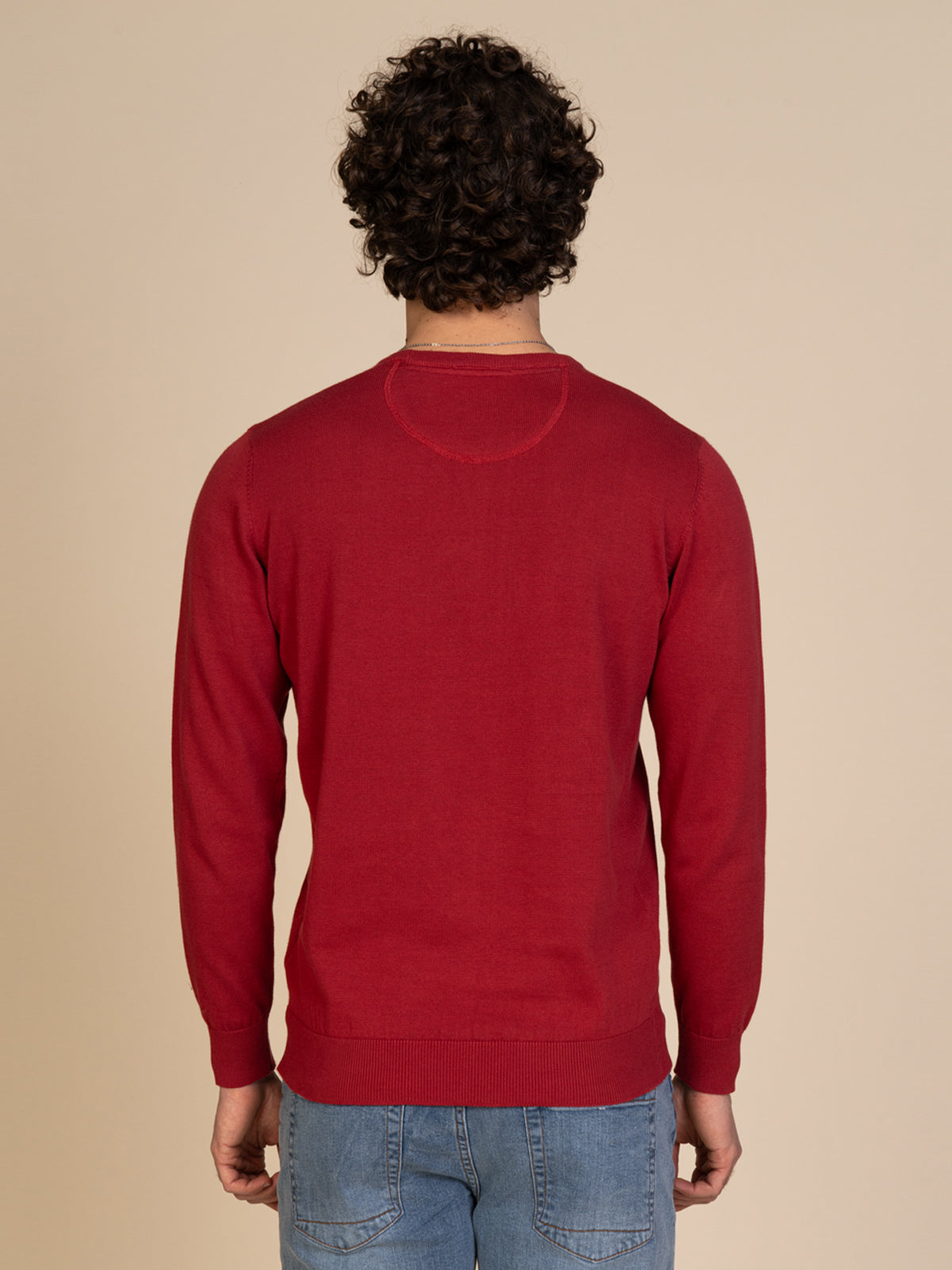 Maglia basic girocollo |Colore:Ciliegia