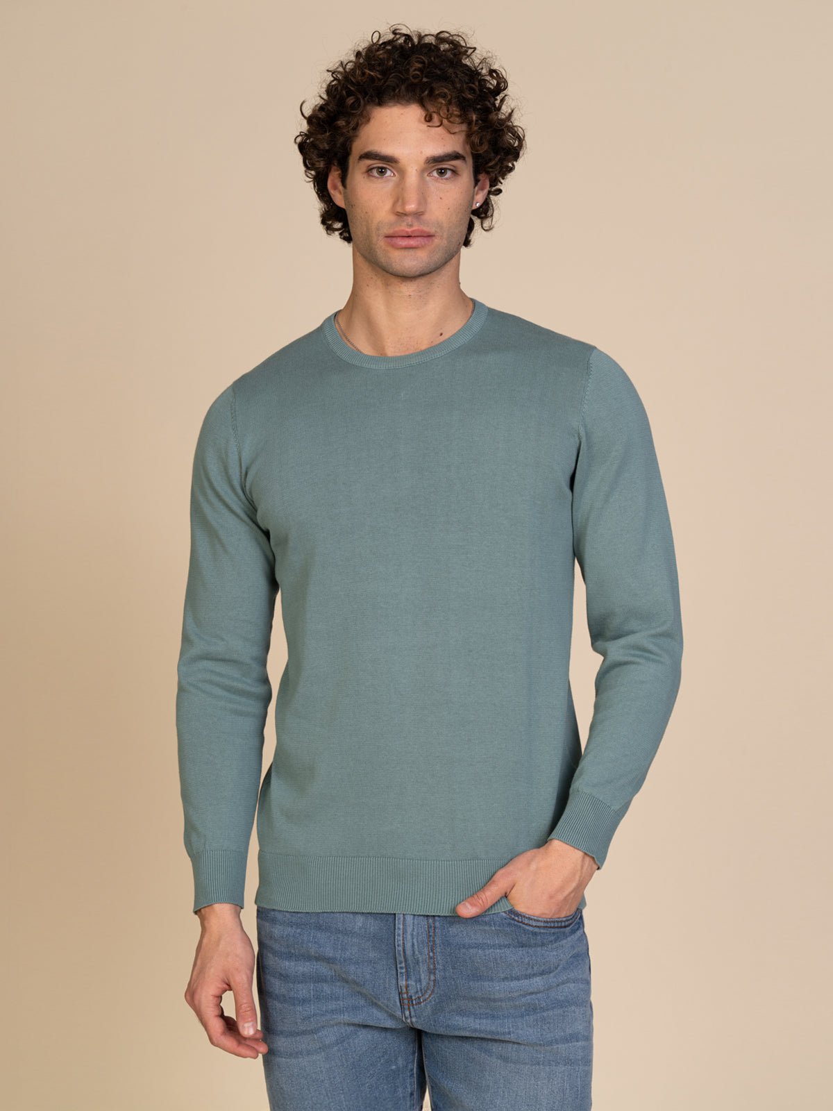 Maglia basic girocollo |Colore:Salvia