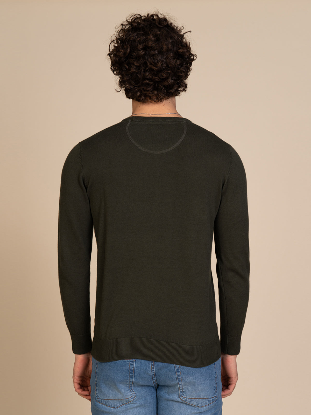 Maglia basic girocollo |Colore:Verde militare