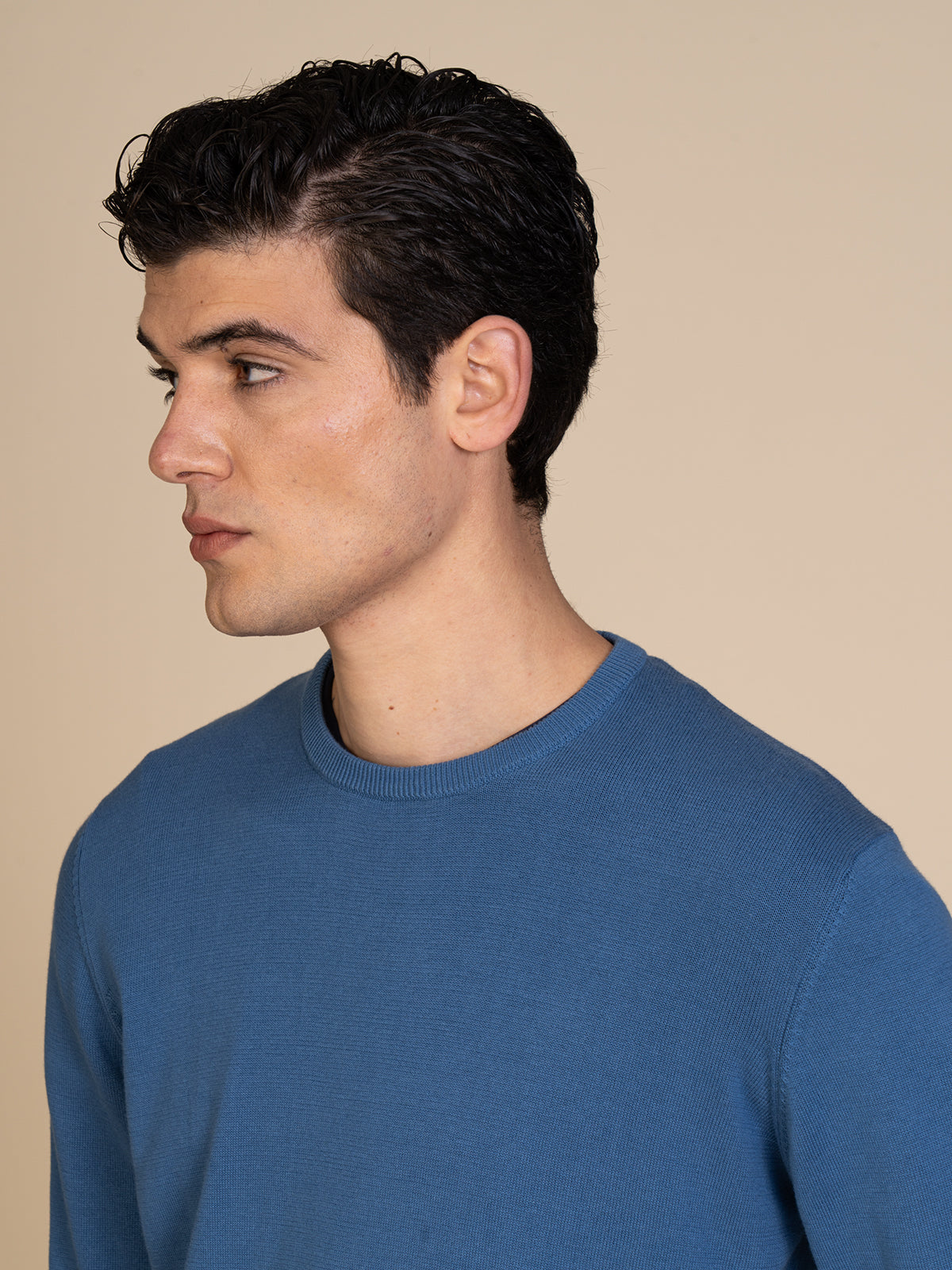 Maglia basic girocollo |Colore:Jeans