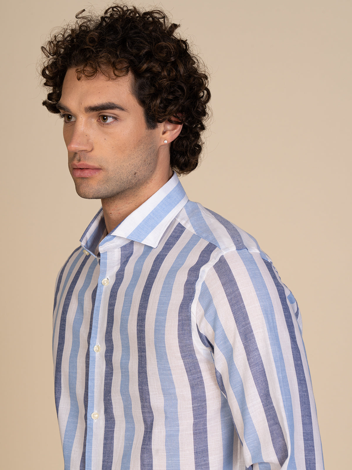 Camica a righe|Colore:Blu