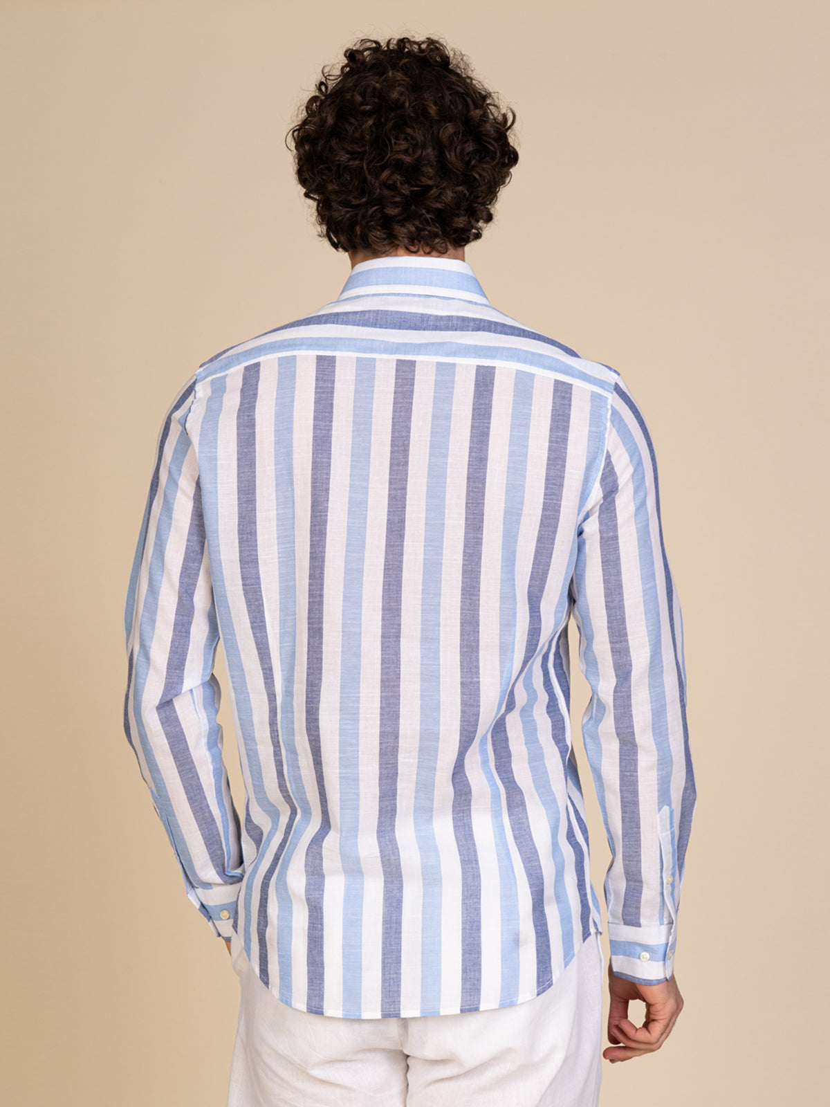 Camica a righe|Colore:Blu