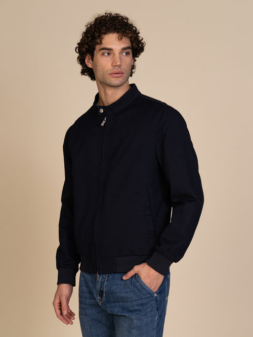 Giubbotto lino e cotone|Colore:Blu